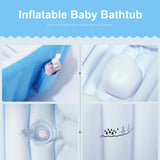 Portable Baby Bathtub Inflatable Outdoor Swimming Pool Bottom Cushion Keep Warm Folding Baby Bathroom Supplies Accessories