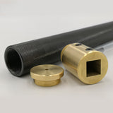 12mm Hole Aluminum Alloy Turning tool extension bar Hollowing Wood Turning Tools Lathe Knurling Knife Handle w/ Wrench