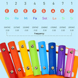 3-In-1 Wooden Eight-Tone Hand Knocking on the Piano Enlightenment Musical Instrument Musical Toy for Children