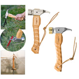Multifunctional Portable Tent Mallet Stake Remover Hammer Stainless Steel Outdoor Accessories