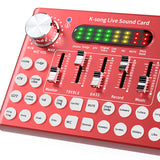 Bluetooth Voice Changer Sound Card DJ Mixer with Multiple Sound Effects for Live Streaming Music Recording