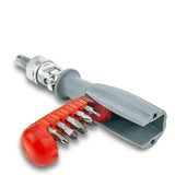 11 in 1 Screwdriver Set,Magnetic Ratchet Screwdriver with 180°, Two-Way Ratchet Screwdriver with Flat, Tri-Point, Torx