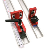 600mm/800mm Aluminium Profile Fence 74mm Height with T-tracks and Sliding Brackets Miter Gauge Fence Connector for Woodworking