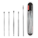 5/6pcs Ear Cleaner Set Earpick Ear Wax Remover Ear Spoon Curette Ear Cleaning Spiral Earpick Easy Earwax Removal Ear Cleaner