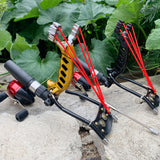 Catapult Fish Shooting Metal Hunting Catapult Folding Wrist Ball Clip Rubber Band Strong Outdoor Dart Shooting Reel Fishing Game