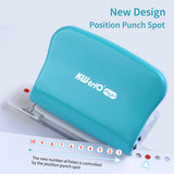 10-Hole Paper Punch Handheld Metal Puncher Support Multiple 20/26/30 Hole Punching 10 Sheet Capacity 5.5mm Aperture for A4 A5 B5