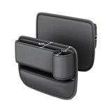 Car Multifunction Seat Gap Storage Bag For Car Seat Gap Filler With Phone Cup Holder PU Leather Car Interior Crevice Organizer