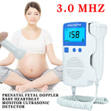 Ultrasonic Prenatal Fetal Doppler 3.0 MHz Probe Baby Heart Rate Detector Heartbeat Monitor For Pregnant Women