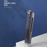 Wifi Smart Electronic Door Lock With Video Intercom Eye Cat Camera Doorbell Digital Printing Password Fingerprint IC Cards Keys