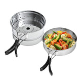 Portable Outdoor Camping Picnic Travel Cooking Pot Frying Pan Cookware Lunch Box