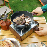 Portable Outdoor Camping Gas Stove Decorative Solid Wood Siding Accessories Gas Tank Hot Pot Stove for Self Driving Tour