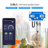 3 in1 WiFi Digital PH ORP Temp Meter Water Quality Tester Online Remote Multifunction Smart Monitor Tuya APP Control EU Plug