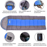 Camping Sleeping Bag, Lightweight 4 Season Warm & Cold Envelope Backpacking Sleeping Bag for Outdoor Traveling Hiking