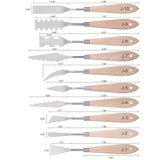 10 different special-shaped oil painting knife set paint knife texture knife serrated palette knife oil paint spatula art tool
