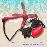Folding Anchor Carbon Steel Marine Rope Float Ball Umbrella Shape Kit For Kayak Canoe Yacht Fishing Boat Accessories Marine