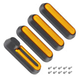4 Set Electric Scooter Wheel Hubs Cap Fork Reflective Strips Wheel Side Decorative Cover with Screws for M365 PRO PRO2 1S