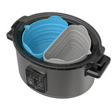 2pcs Slow Cooker Divider Liner Crockpot Leakproof Reusable Silicone Crockpot Divider Fit 8/6 Qt Dishwasher Safe Cooking