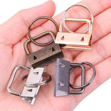 1 Inch Key Fob Hardware Tail Clips Set of 100 with Ring Metal Iron Clip Weaving Belt Accessory for DIY Belts Bag Suitcase Suppli