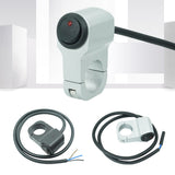 12V 25mm Motorcycle Handlebar Headlight Switch Motorbike Modification Button with Indicator Light Tricycle ATV Snow Scooter