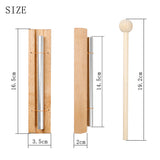 Energy Chime Single Bar Solo Chime Wooden Base Aluminium Alloy Wind Chimes Percussion Musical Instrument Kids Toys With Mallet