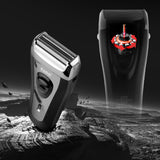 Professional electric shaver men cleaning shaver wrie wireless USB rechargeable shaving machine beard stylists finishing tool