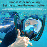 Professional Snorkeling Mask Double Tube Silicone Full Dry Diving Mask Swimming Mask Diving Self Contained Underwater Breathing