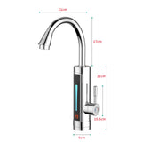 220V 10 A 360 Degree Rotation Kitchen Electric Instant Heating Tap Table Top Digital Water Heater Faucet Waterproof
