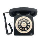 Vintage Telephone Desktop Retro Antique Telephone Old Fashioned Landline Wired Phone for Home Office Phone Black/Pink/Green