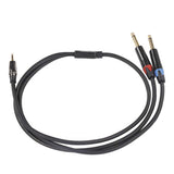 3.5mm 1/8 Inch Male to Dual 6.35mm 1/4 Inch TS Male Cable Stereo 1/4 to 1/8 Cable for Amplifier Mixer 1m/2m Optional