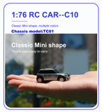 Turbo 1:76 Turbo Racing Scale RC Sport Car w/ 5pcs Cars, Table Racing Remote Control Mini Model Car Full Proportional RTR Toys