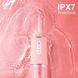 Home Portable Oral Irrigator USB Rechargeable Water Flosser Portable Dental Water Pick 220ML Water Tank Waterproof Teeth Cleaner