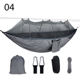 2 Person Portable Outdoor Camping Hammock with Mosquito Net High Strength Parachute Fabric Hanging Bed Hunting Sleeping Swing