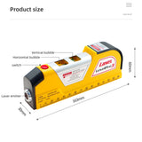 3 in 1 Infrared Laser Level Ruler Horizontal Meter Tape Scale Multi-functional Measure Instrument Vertical Equipment Measuring
