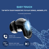 Wireless Bluetooth Earphone Waterproof Noise Isolation Headphone Fast Pairing Sports Headset With Charging Box Mic Touch Control