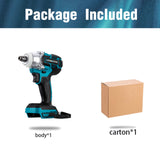 1/2 Brushless Cordless Impact Wrench  Angle Grinder Combination Compatible With 1830, 1840... For Household Diy Without Battery
