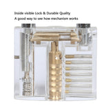3-Pack Practice Lock Pick Set Transparent Crystal Keyed Padlock Training Locks for Locksmith Include 3 Common Types