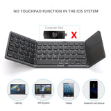 Jelly comb Foldable Mini Bluetooth Keyboard Portable Wireless Keyboard Rechargeable with Touch Pad for PC Tablet Notebook iPad