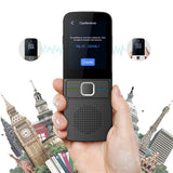 Language Translator Rechargeable Two-Way Interpreter Device Digital Business Adults Seniors Learning Equipment Black