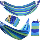 280X80cm 2 Persons Striped Hammock Outdoor Leisure Bed Thickened Canvas Hanging Bed Sleeping Swing Hammock For Camping Hunting