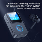 5 In 1 LCD Display USB Bluetooth Adapter For PC 3.5MM AUX Stereo Bluetooh 5.0 Audio Receiver  Adapter TV Car Wireless Dongle