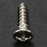 10 Pcs Mono Input Jack for Guitar Bass 6.35mm Orange with 50Pcs Pickguard Screws 3MM (Silver)