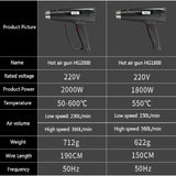 1800W 2500W Hot Air Gun Industrial Plastic Welding Torch Wind Rushing Machine  Automotive Baking Gun Heat Shrinkable Hair Dryer