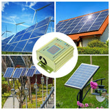20-600W MPT-7210A LCD MPPT Solar Regulator Charge Controller 24V/36V/48V/60V/72V Boost Aluminum Alloy Green 0-10A Adjustable