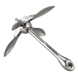 Stainless Steel Durable 1.5 /0.7KG Docking Hardware Boat Folding Grapnel Anchor For Boat Marine Yacht