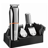 6 in 1 Multi-function Hairdresser Electric Pusher Rechargeable Washing Liquid Crystal Digital Display Hairdresser Set  Men's oil