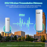 Gigabit Wireless Bridge Point to Point CPE830 5.8G 1Gbps WiFi Outdoor CPE with 16dBi High-Gain Antenna Lang Range Up to 3KM