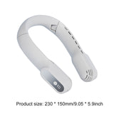 Portable 2400mAh Hanging Neck Fan Foldable Summer Air Cooling USB Rechargeable Bladeless Mute 3-speed Neckband Fans Outdoor