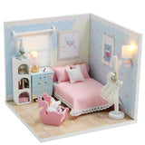 CUTEBEE DIY Doll House Wooden Doll Houses Miniature dollhouse Furniture Kit Toys for children Christmas Gift TD28