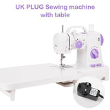 INNE Electric Sewing Machine Mini Small Portable Multifunctional Household Pedal Handmade Repair With Night Light For Beginners