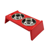 Non-Slip Double Cat Bowl Dog  Food Bowl With Stand Pet Feeding Water Bowls For Dogs Feeder Product Supplies No-Spill &amp; Non-Skid